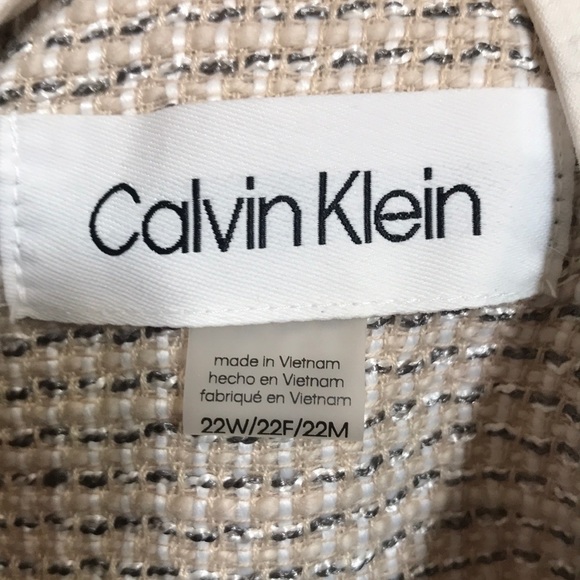 CALVIN KLEIN Tweed Zipper Jacket - Picture 9 of 10